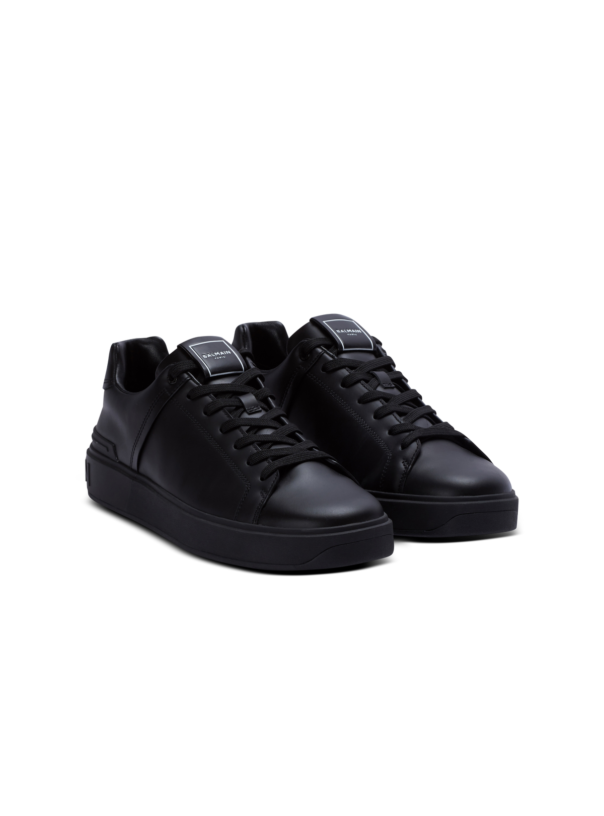 Baskets b-court en cuir de veau - Noir