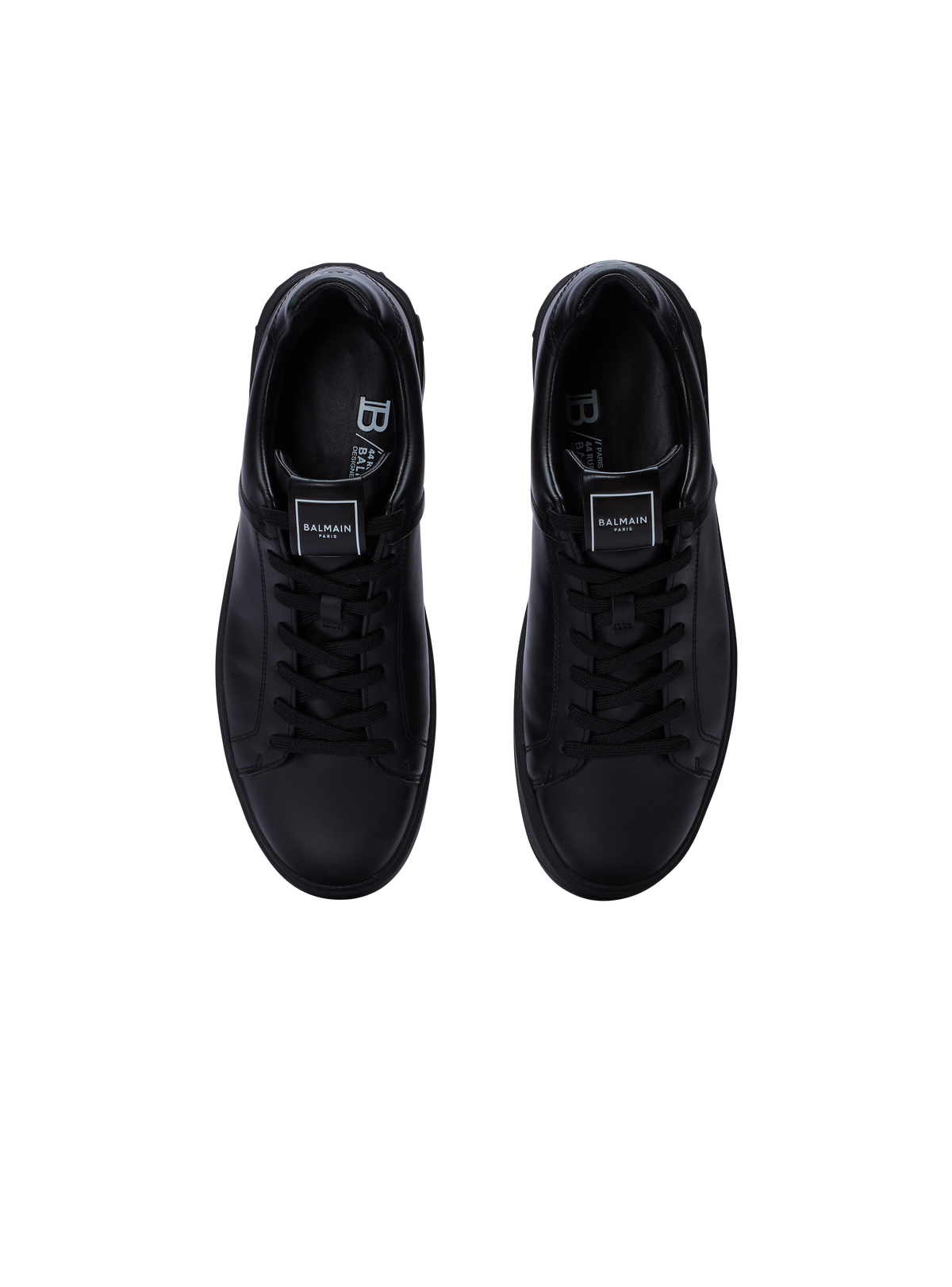 Baskets b-court en cuir de veau - Noir