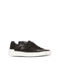 Baskets b-court en cuir de veau - Noir & Blanc