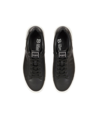 Baskets b-court en cuir de veau - Noir & Blanc