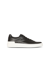 Baskets b-court en cuir de veau - Noir & Blanc