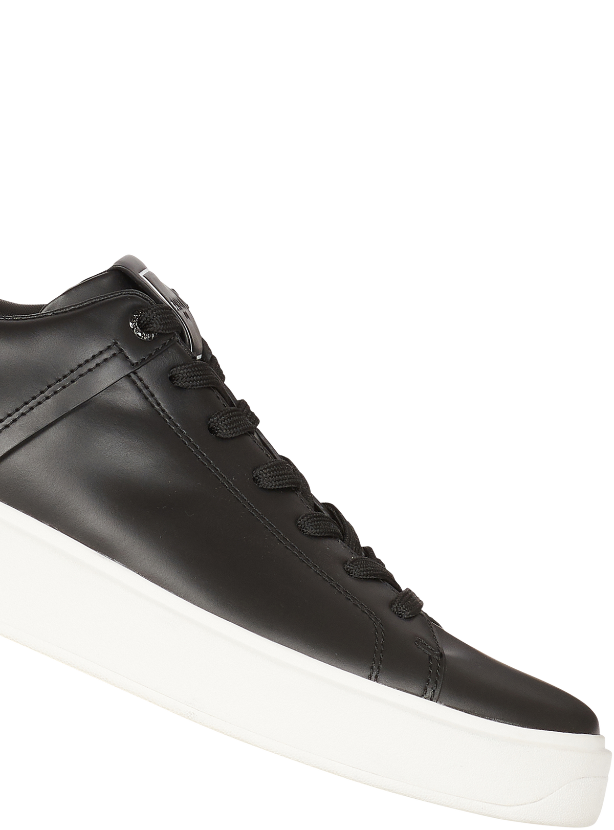 Baskets b-court en cuir de veau - Noir & Blanc