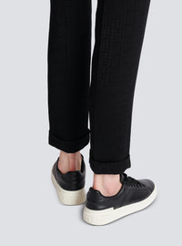 Baskets b-court en cuir de veau - Noir & Blanc