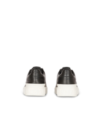 Baskets b-court en cuir de veau - Noir & Blanc