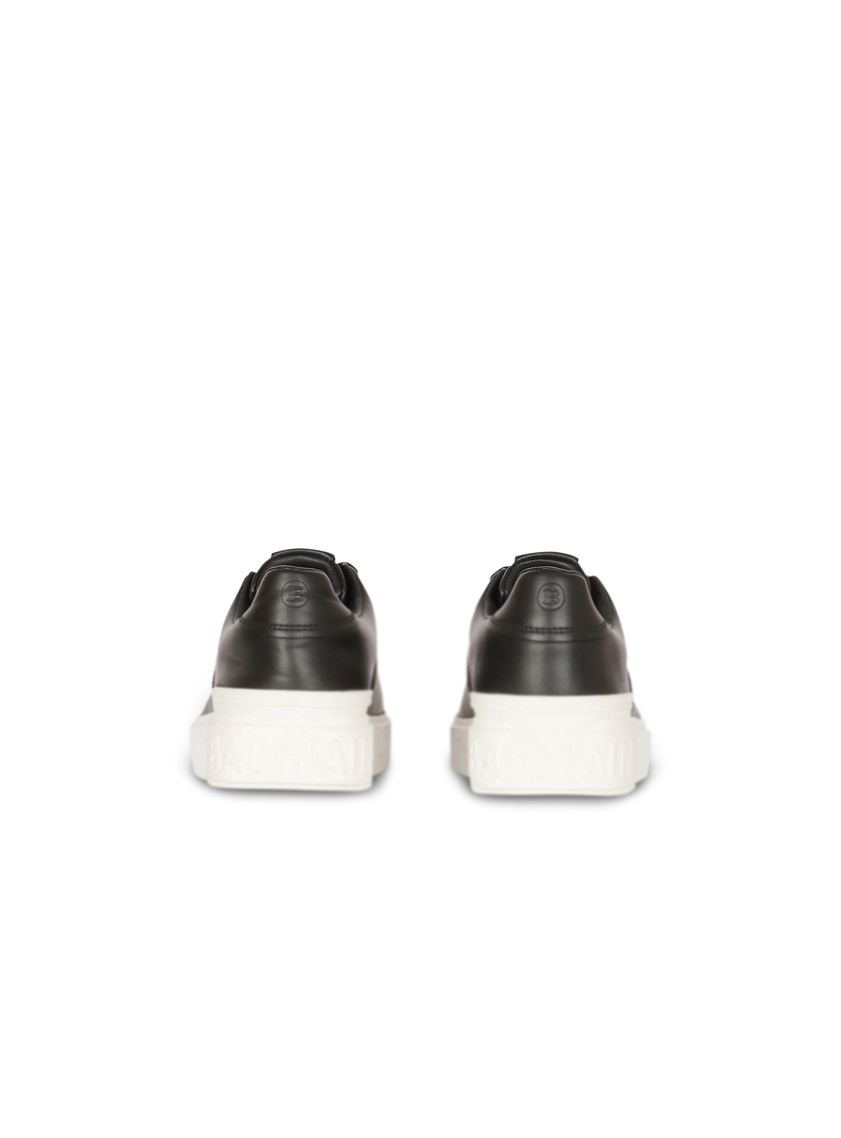 Baskets b-court en cuir de veau - Noir & Blanc