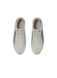 Baskets b-court en cuir et denim - Bleu