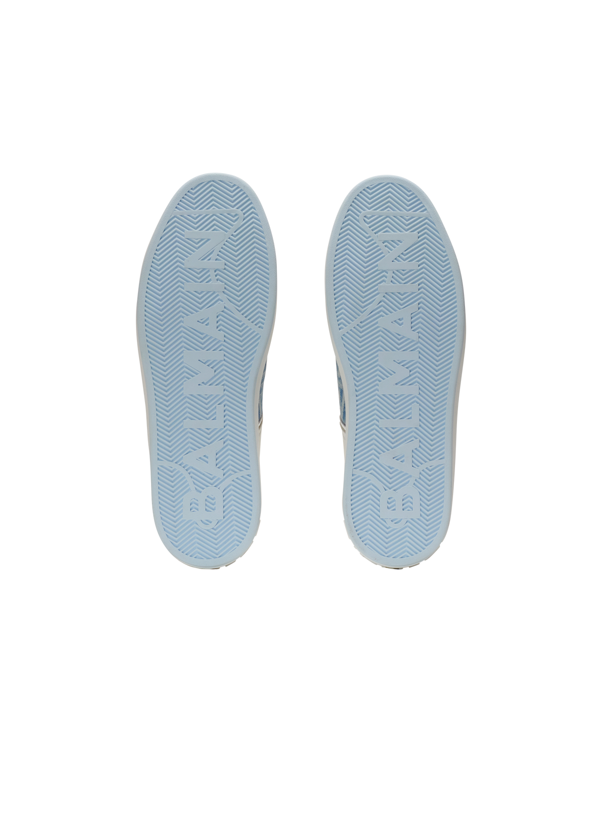 Baskets b-court en cuir et denim - Bleu