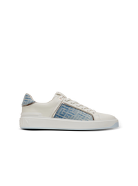 Baskets b-court en cuir et denim - Bleu