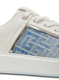 Baskets b-court en cuir et denim - Bleu
