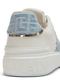 Baskets b-court en cuir et denim - Bleu