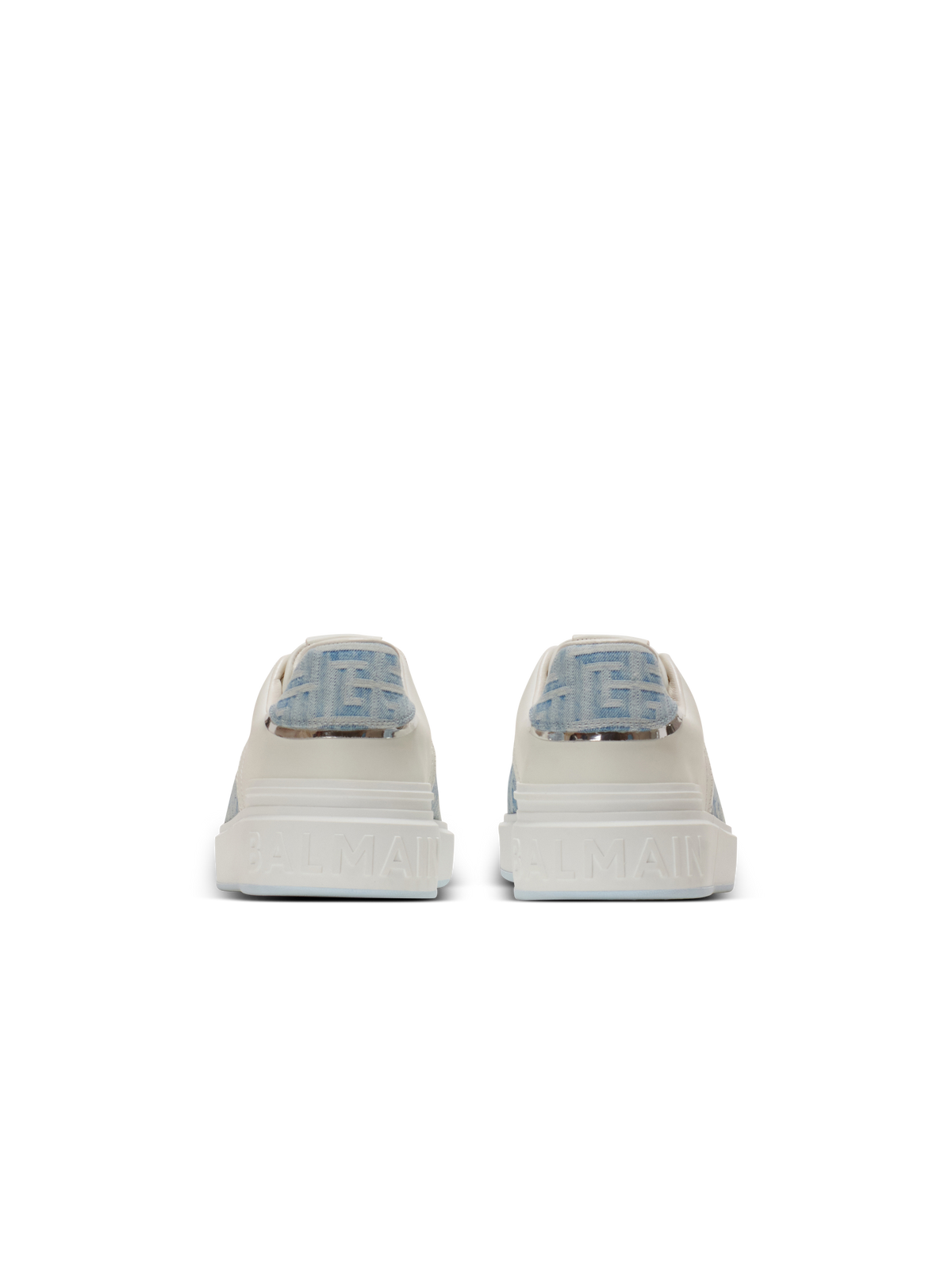 Baskets b-court en cuir et denim - Bleu