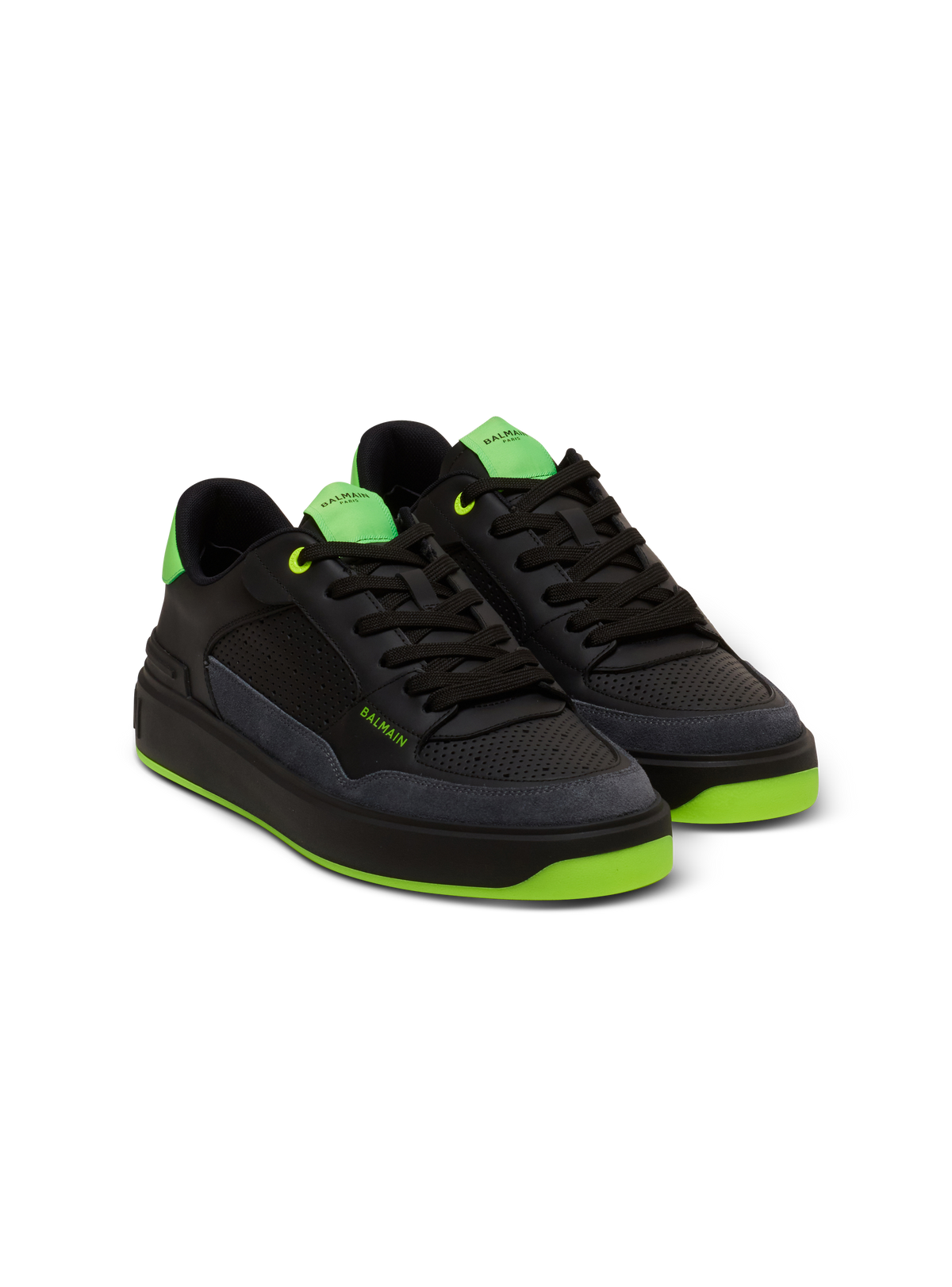 Baskets b-court flip en cuir de veau et cuir suédé - Vert