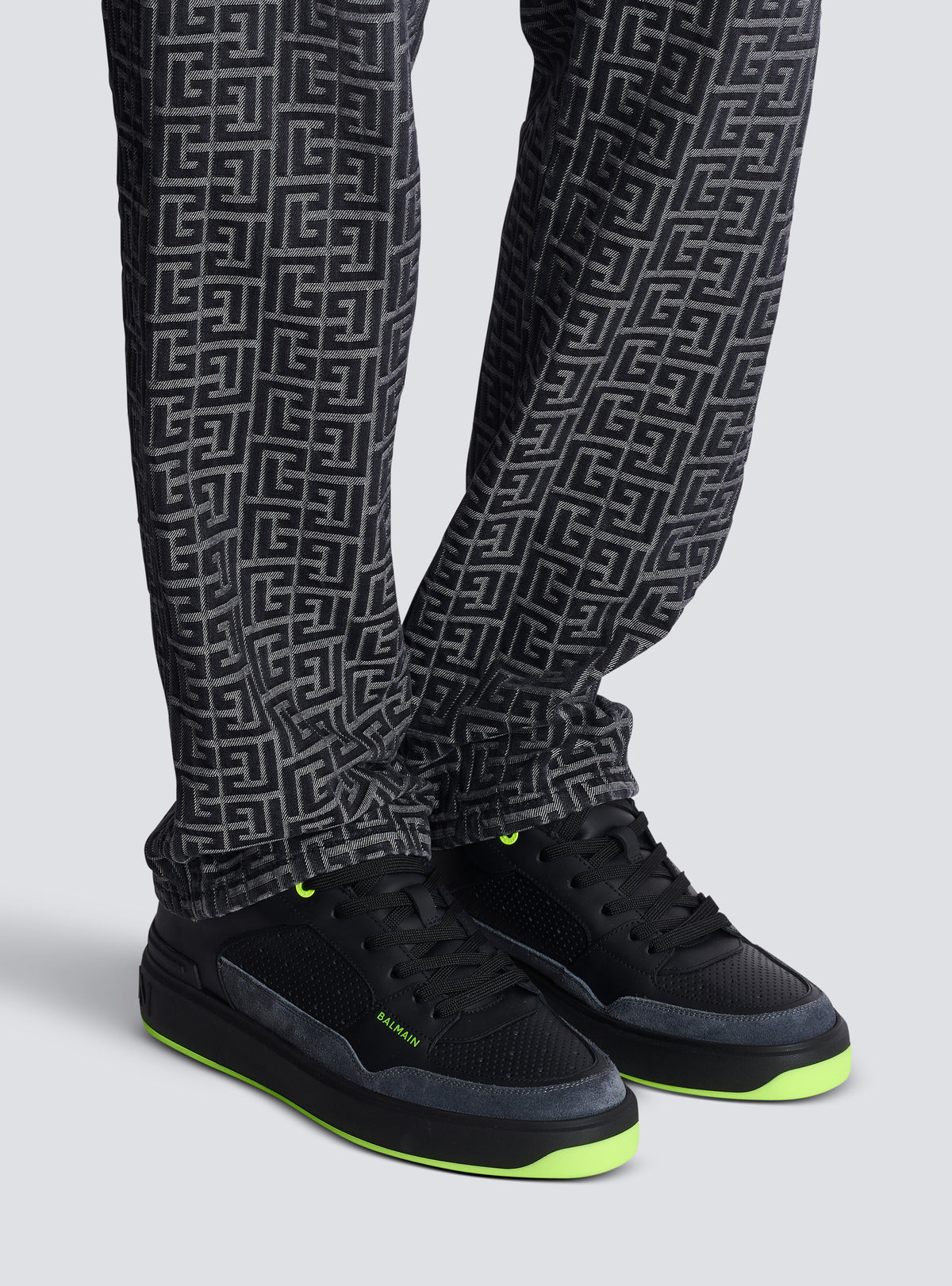 Baskets b-court flip en cuir de veau et cuir suédé - Vert