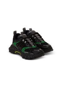 Baskets b-east en cuir, daim et mesh - Vert