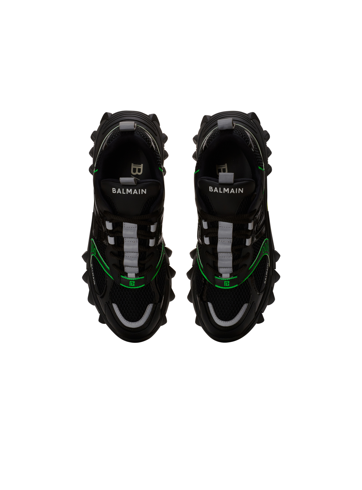 Baskets b-east en cuir, daim et mesh - Vert