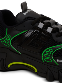 Baskets b-east en cuir, daim et mesh - Vert