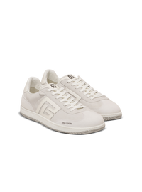 Baskets balmain swan en cuir de veau et cuir suédé - Blanc