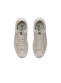 Baskets balmain swan en cuir de veau et cuir suédé - Blanc