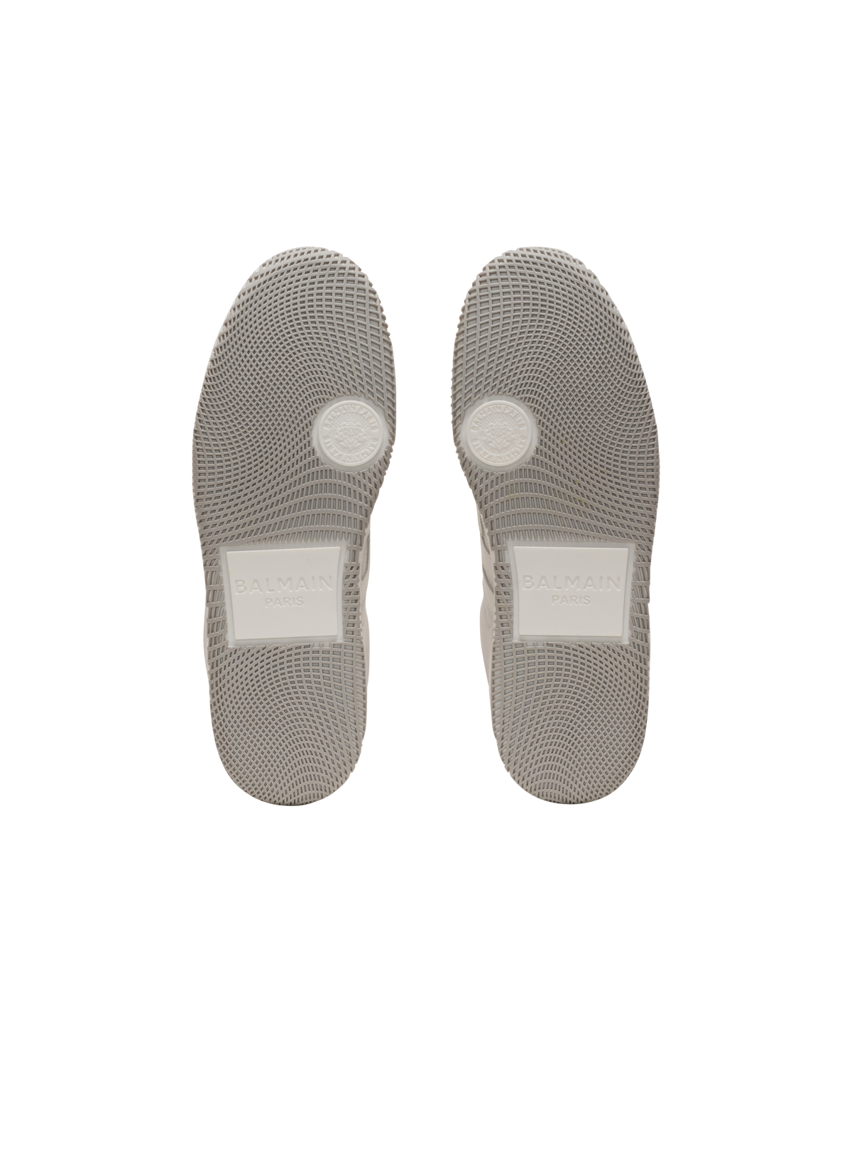 Baskets balmain swan en cuir de veau et cuir suédé - Blanc