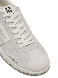 Baskets balmain swan en cuir de veau et cuir suédé - Blanc