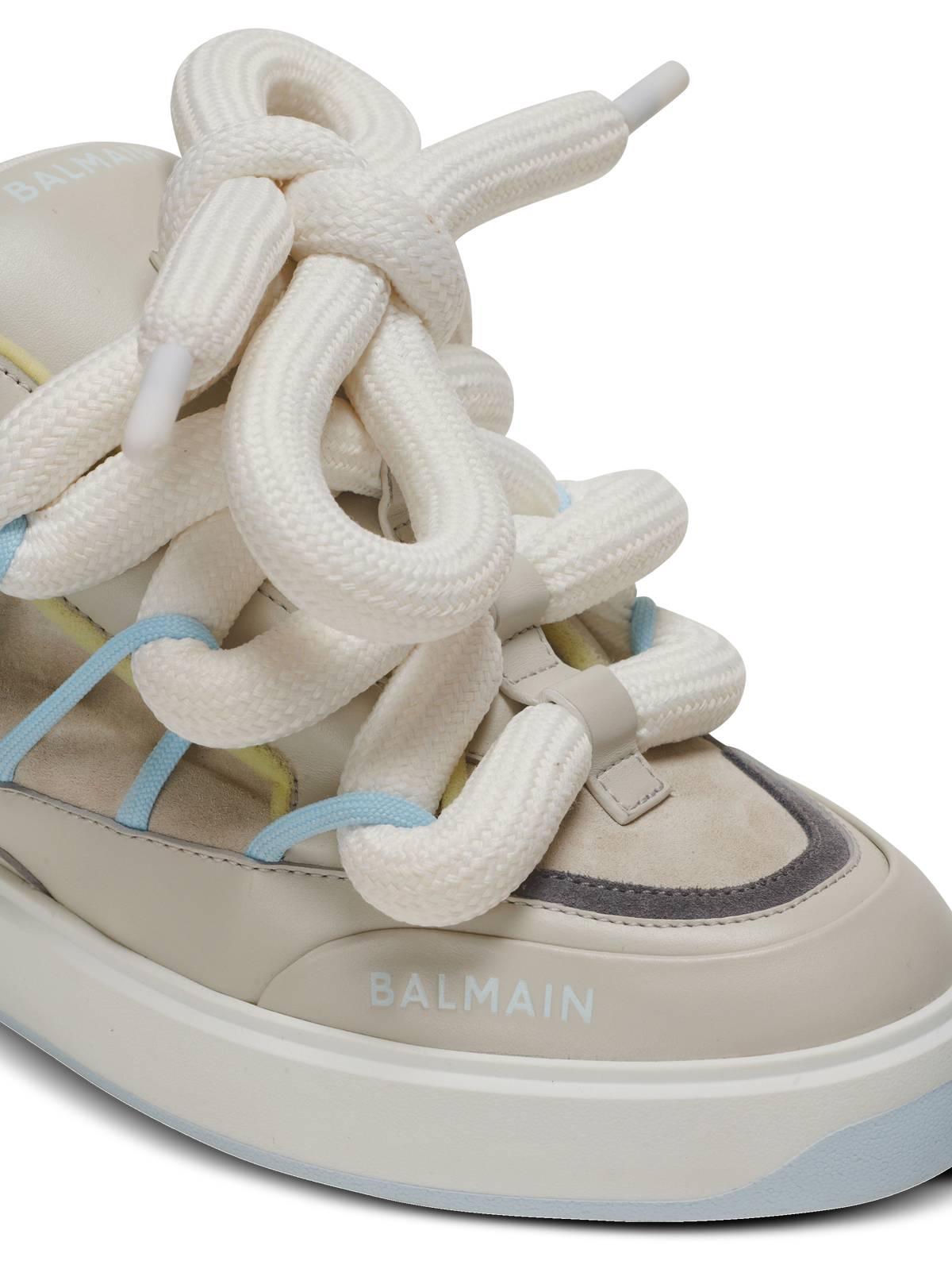Baskets b-court puffy skate en cuir suédé - Gris Clair