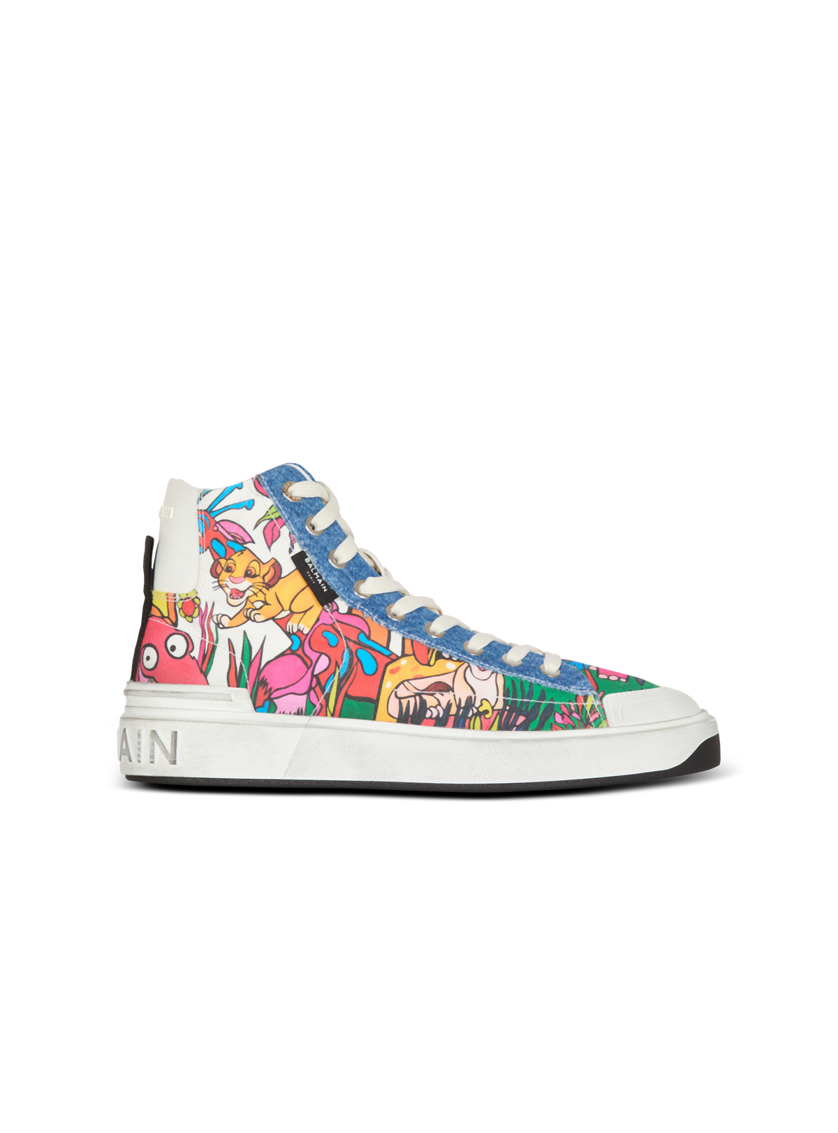 Disney x balmain : the lion king - baskets b-court high top imprimées enfant précoce - Multicolore