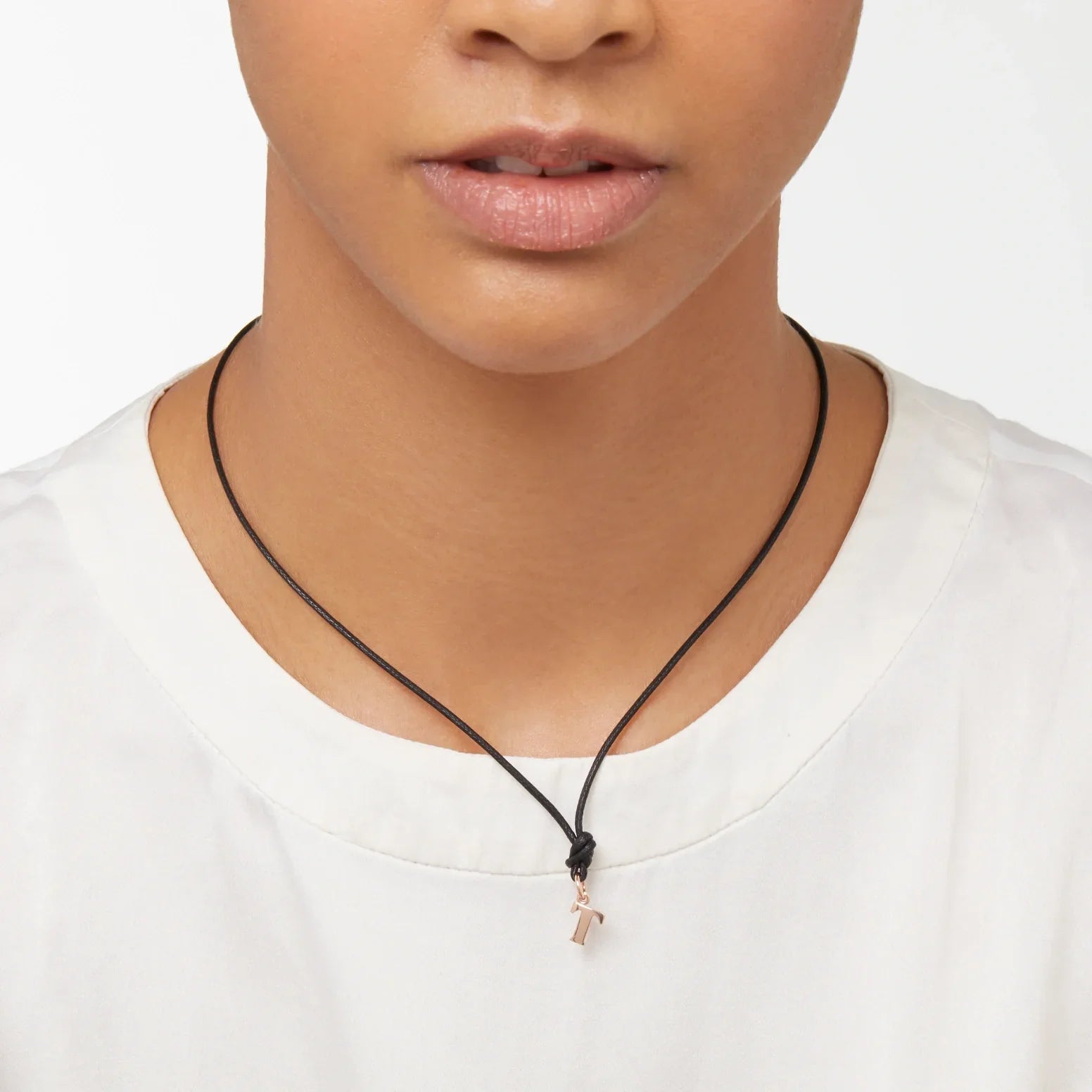 Charm Lettre T en or rose 9K - Or Rose