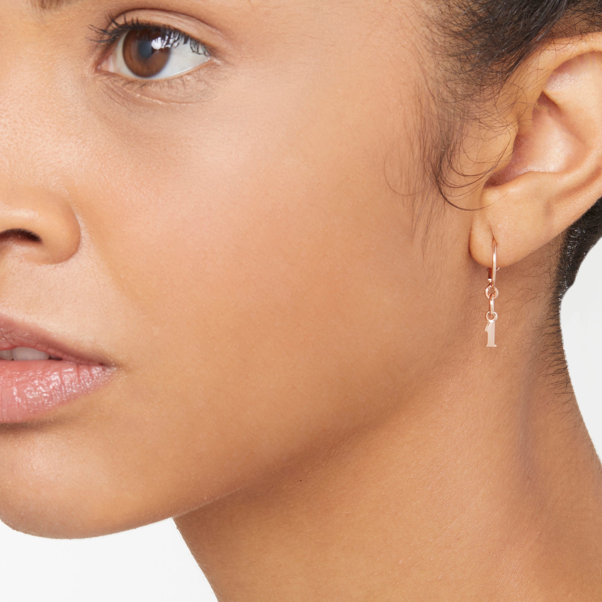 Charm Chiffre 1 en or rose 9K - Or Rose