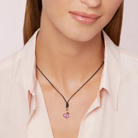 Dodo Nature 9K Rose Gold and Ruby Charm - Rose Gold