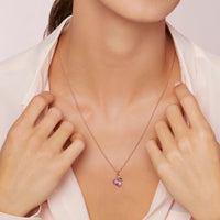 Dodo Nature 9K Rose Gold and Ruby Charm - Rose Gold