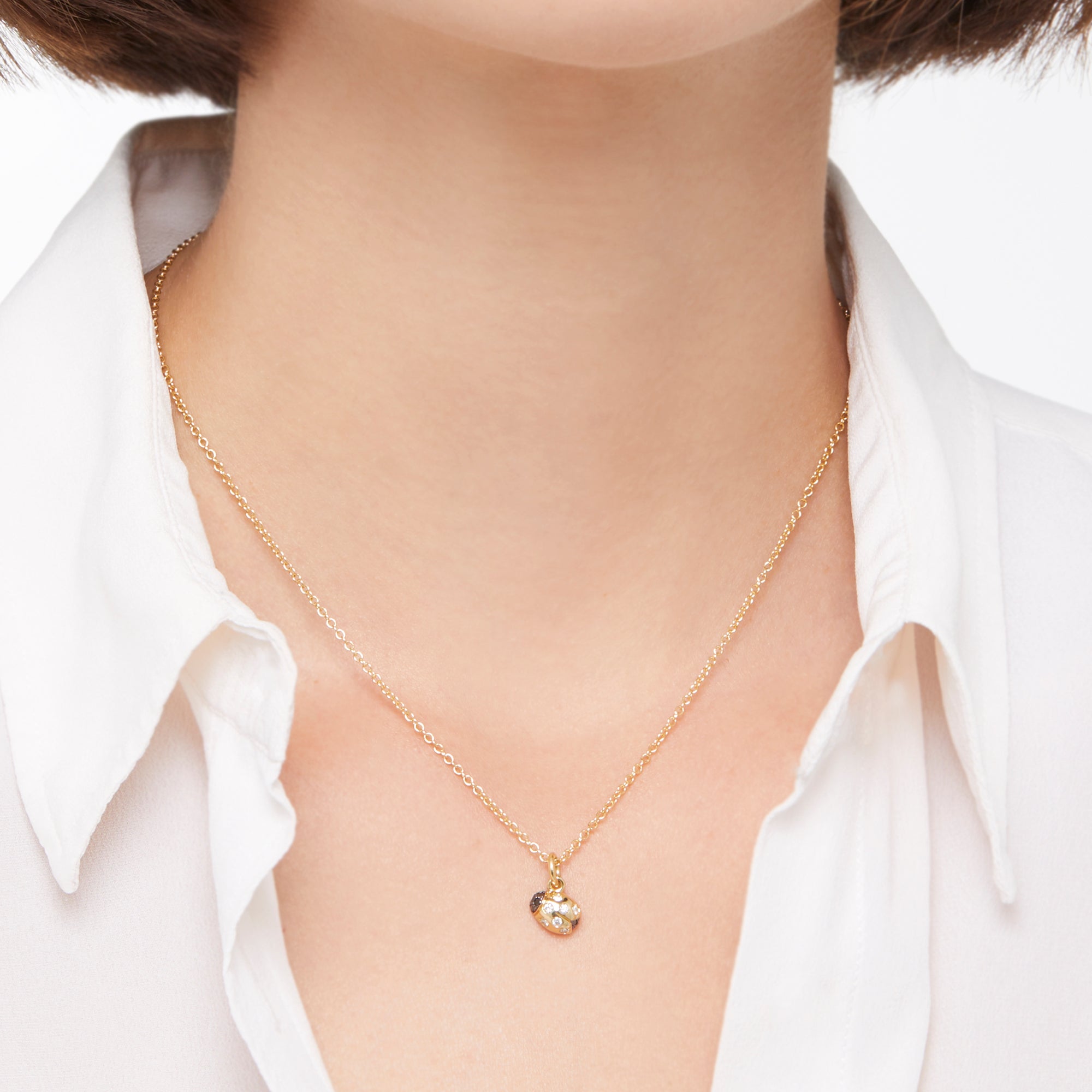 Charm Dodo Nature en or jaune 18K et diamants - Or Jaune