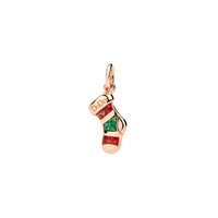 Charm Chaussette en or rose 9K et émail - Or Rose