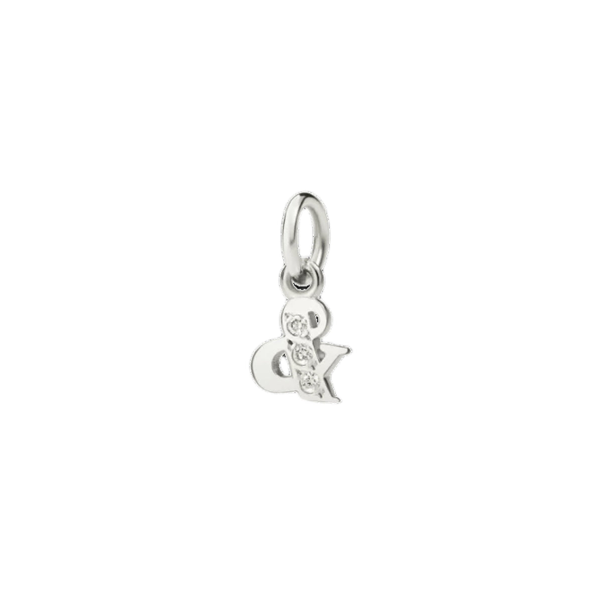 Charm lettre & en or blanc et diamant blanc - Or Blanc & Blanc