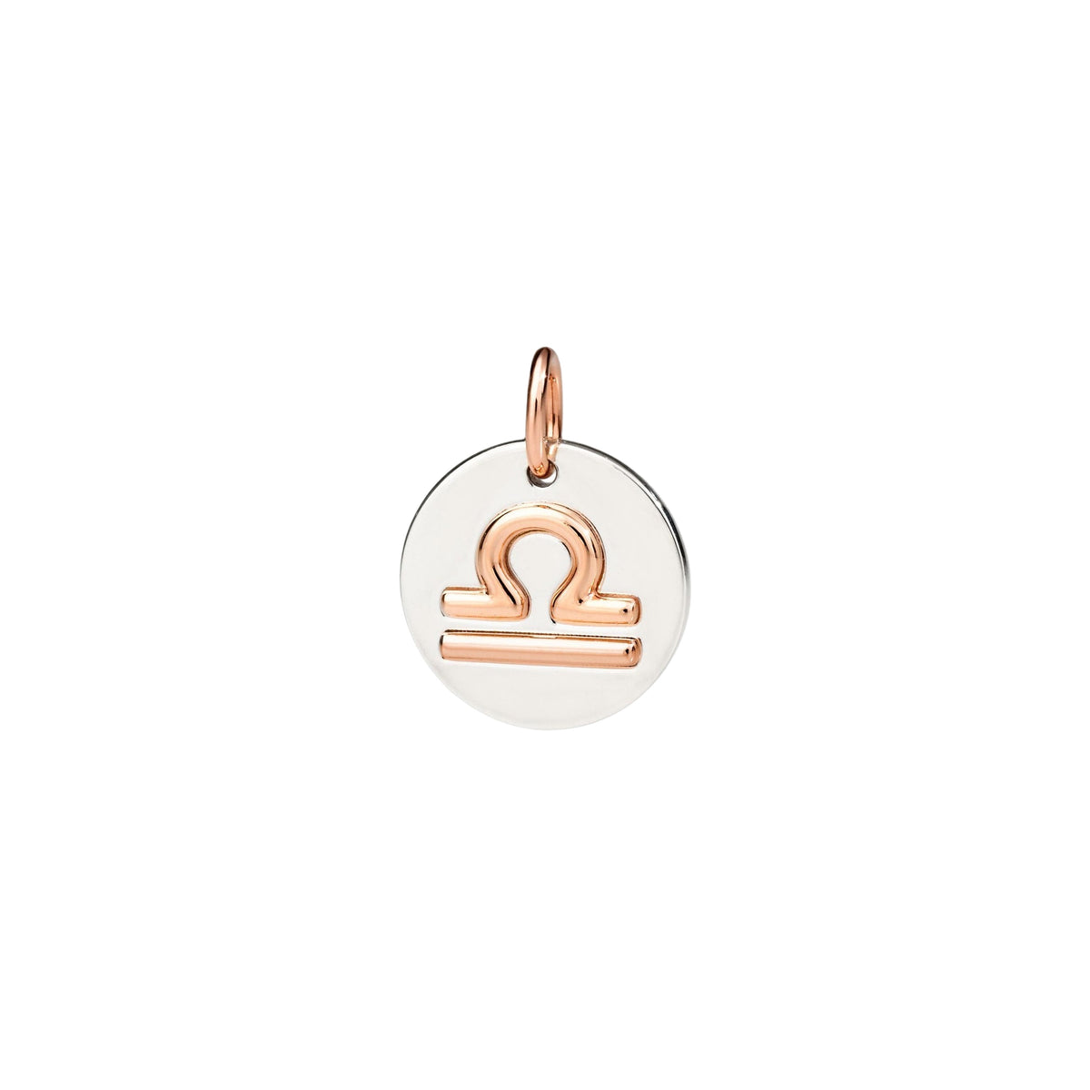 Charm signe du zodiaque Balance en or rose et argent - Rose & Argent