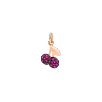 Dodo Nature 9K Rose Gold and Ruby Charm - Rose Gold