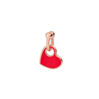 Charm Cuore en or rose 9K et émail - Or Rose