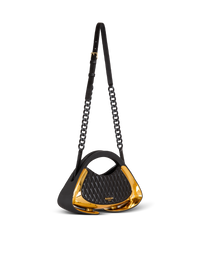 Sac jolie madame medium matelassé - Noir & Or