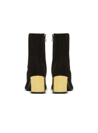 Bottines edna en suède et cuir miroir - Noir & Or