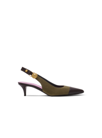 Kitten heels Eva en suède - Kaki & Marron