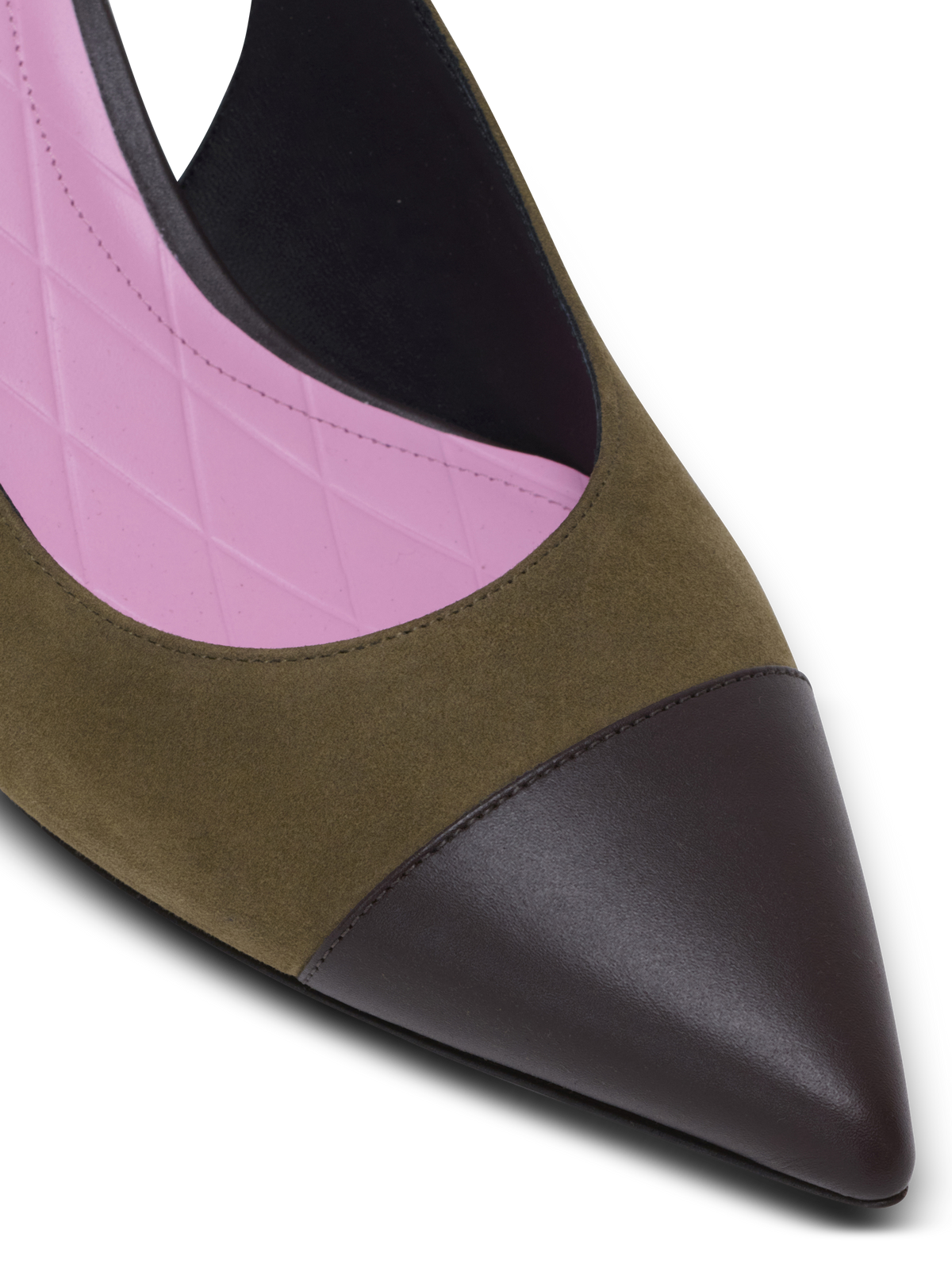 Kitten heels Eva en suède - Kaki & Marron