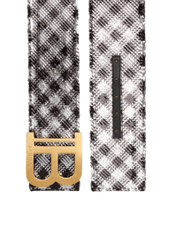 Ceinture b-belt brodée vichy - Noir & Cristal