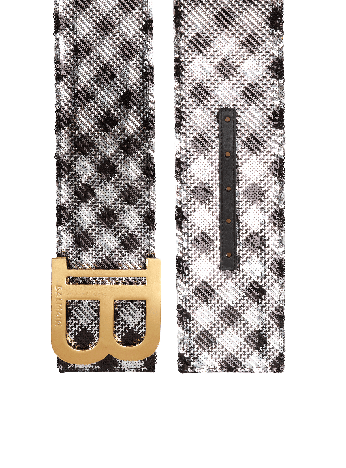 Ceinture b-belt brodée vichy - Noir & Cristal