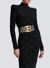 Ceinture B-Belt brodée vichy - Noir & Cristal