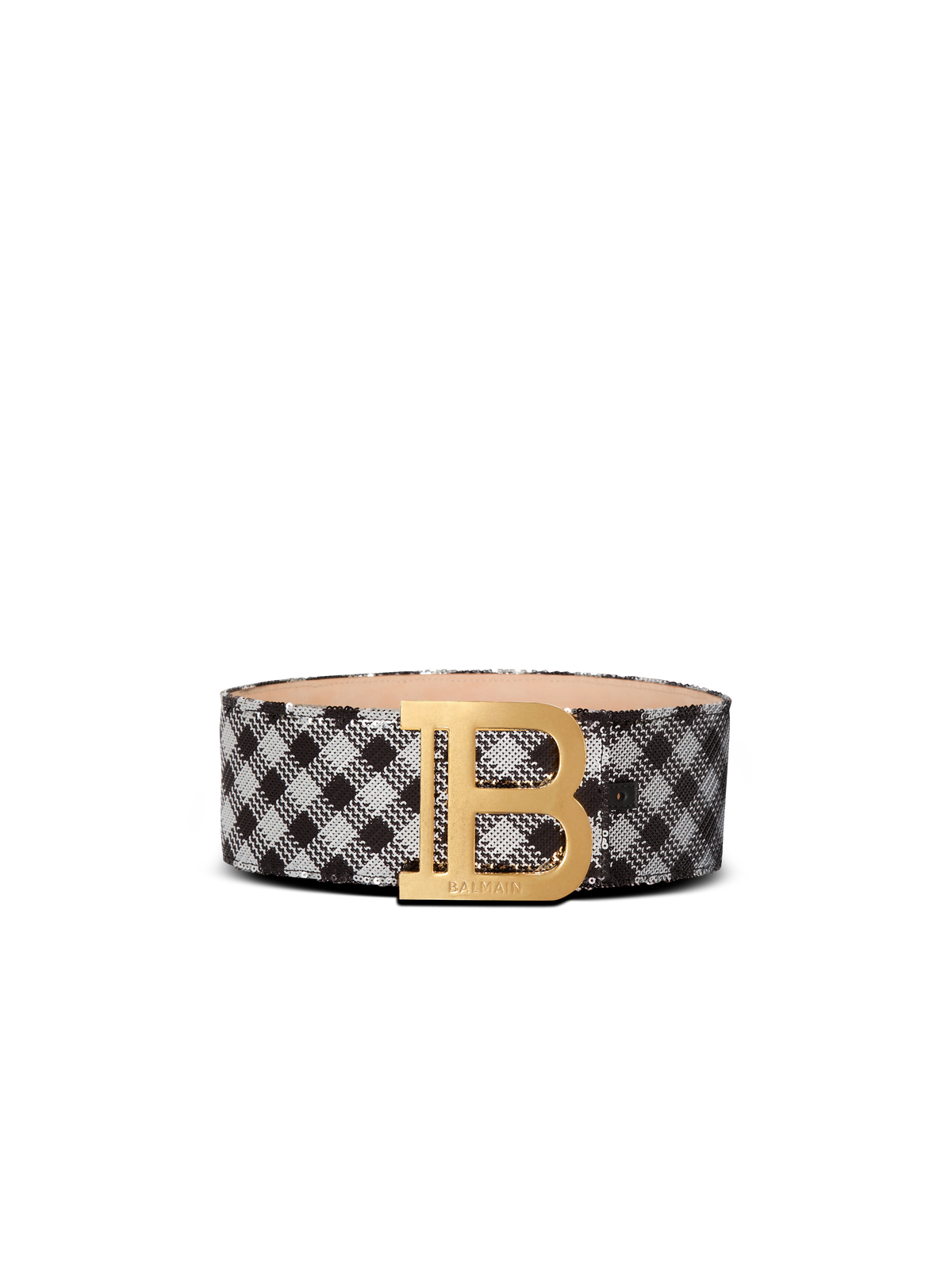 Ceinture b-belt brodée vichy - Noir & Cristal