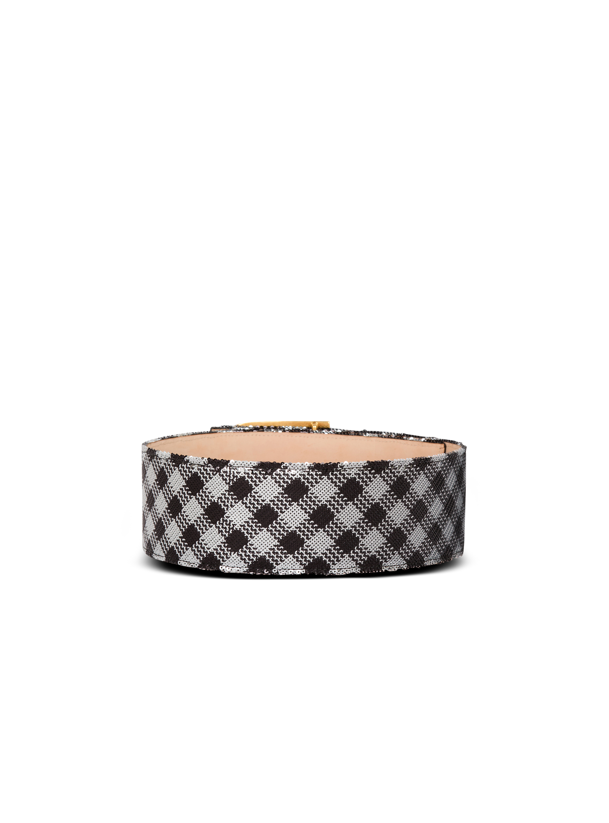 Ceinture b-belt brodée vichy - Noir & Cristal