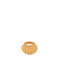 Bague Escargot en laiton et cristaux - Or