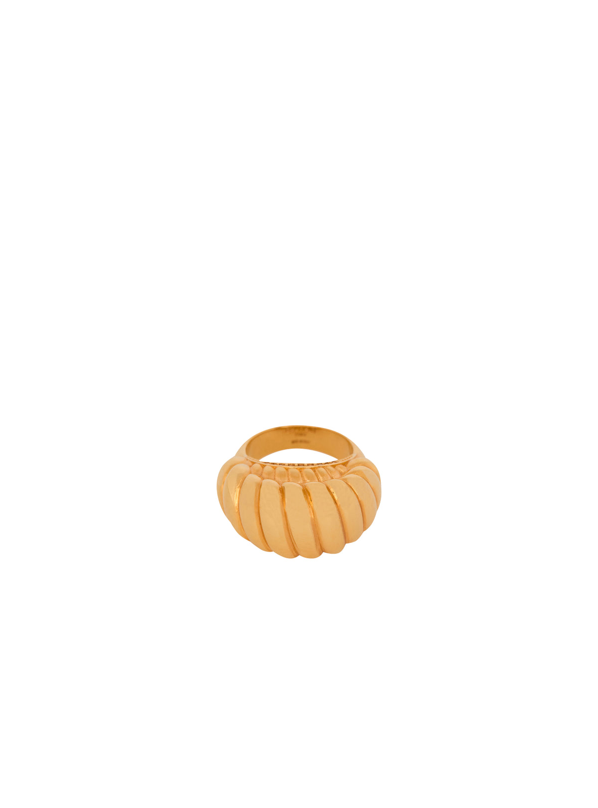 Bague Escargot en laiton et cristaux - Or