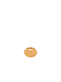 Bague escargot en laiton et cristaux - Or