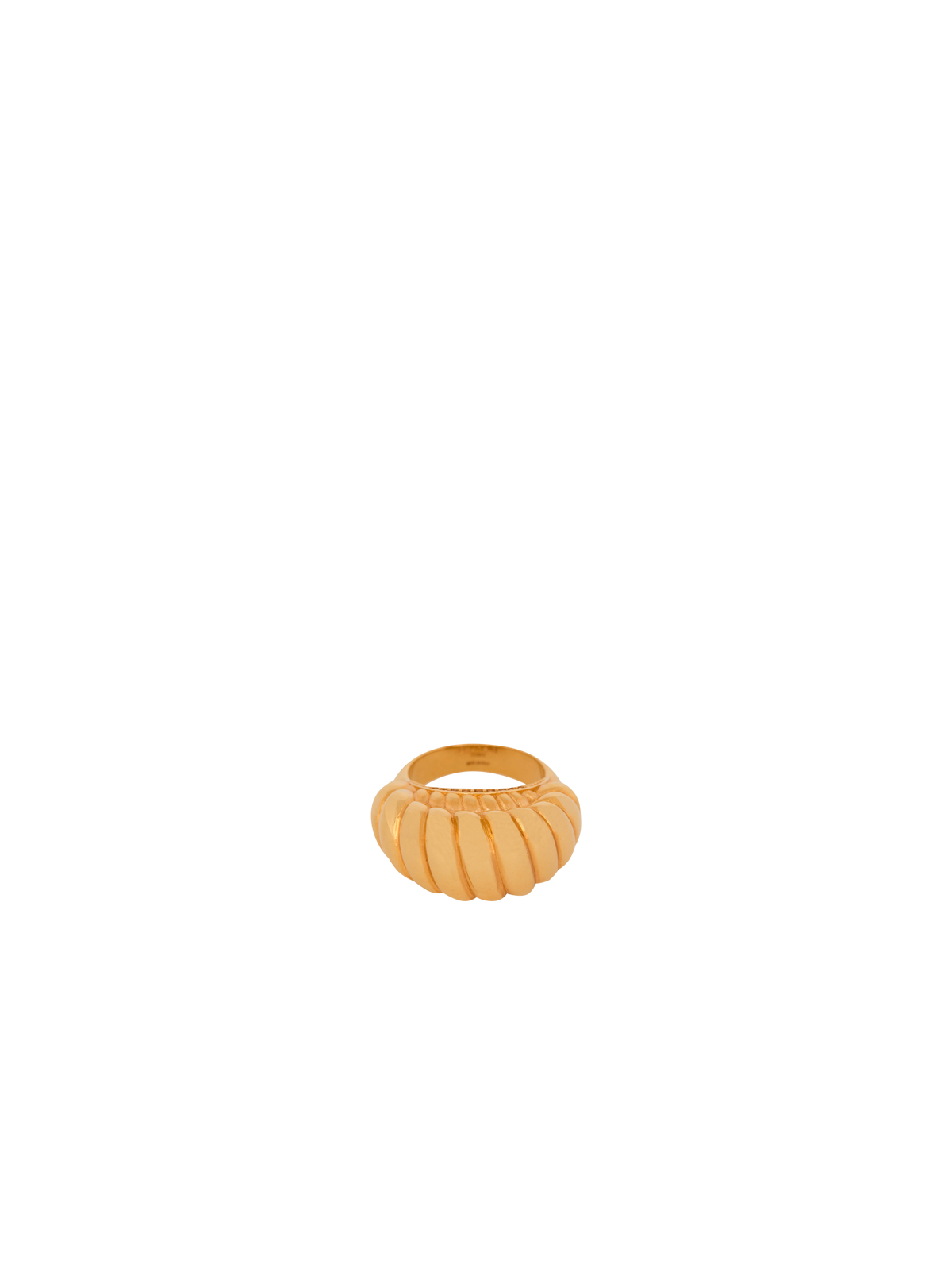 Bague escargot en laiton et cristaux - Or