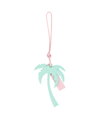 Charm palmier cuir - Rose Clair & Vert Menthe